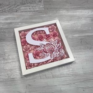 Hand Crafted | Accents | Flower Shadow Box Monogram | Poshmark